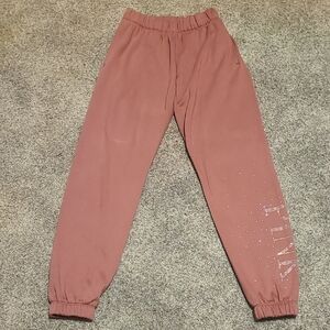 PINK Victoria's Secret Joggers in Dusty Rose With Rhinestones